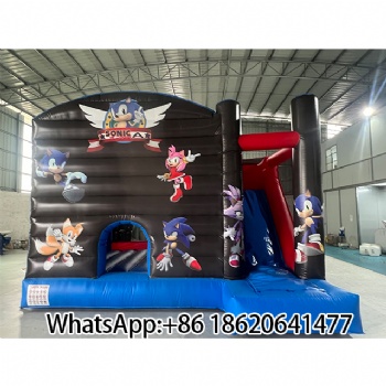 Sonic - Themed Inflatable Bounce House with Slide