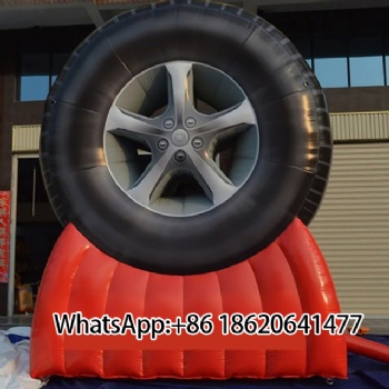 Inflatable Car Wheel Display: Perfect for Auto - Themed Events