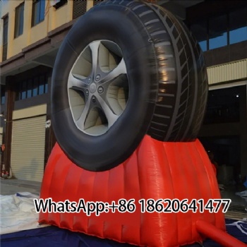 Inflatable Car Wheel Display: Perfect for Auto - Themed Events