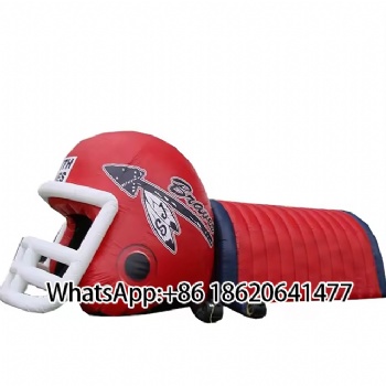 Inflatable Helmet - Shaped Entrance for Football Activities