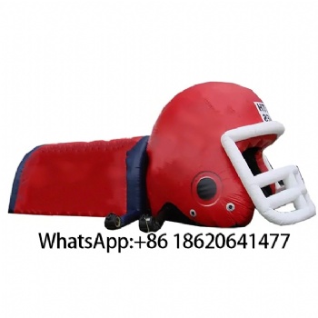 Inflatable Helmet - Shaped Entrance for Football Activities