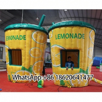Inflatable Drink Cup - Shaped Bounce House with Lemon Design
