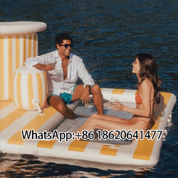 Inflatable Floating Island Lounge – Ideal for Pool & Lake Gatherings