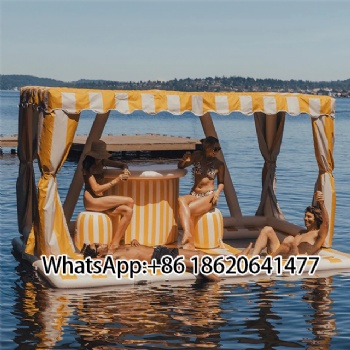 Inflatable Floating Island Lounge – Ideal for Pool & Lake Gatherings