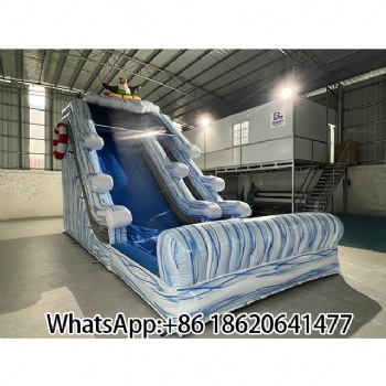 Inflatable Water Slide with Penguin Theme – Arctic Adventure Fun