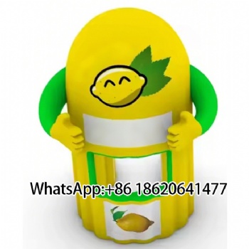 Lemon - Shaped Inflatable Cash Cube & Currency Machine Booth