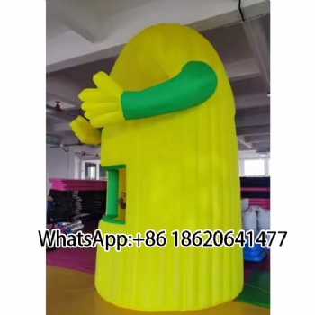 Lemon - Shaped Inflatable Cash Cube & Currency Machine Booth