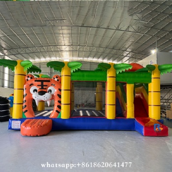 Jungle Tiger Inflatable Bounce House     inflatable bounce house     bouncy castle