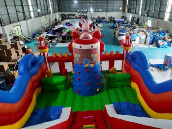 clown inflatable playground slide